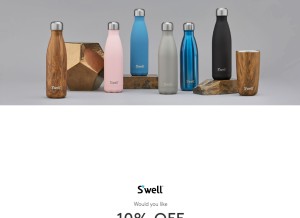 How swellbottle.com looks like on a tablet such as an iPad.