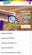 How swiffer.com looks like on a mobile device such as an iPhone.