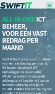 How swiftit.be looks like on a mobile device such as an iPhone.