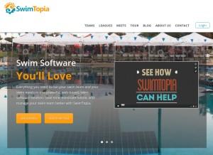 How swimtopia.com looks like on a tablet such as an iPad.