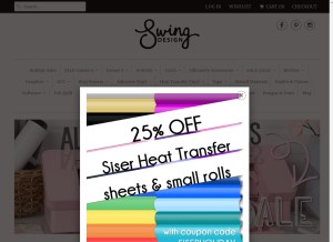 How swingdesign.com looks like on a tablet such as an iPad.