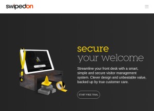 How swipedon.com looks like on a tablet such as an iPad.