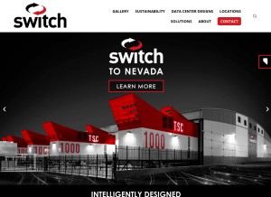 How switch.com looks like on a tablet such as an iPad.