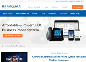 How switchvox.com looks like on a tablet such as an iPad.