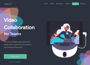 How swivl.com looks like on a tablet such as an iPad.