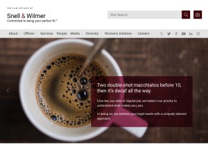 How swlaw.com looks like on a tablet such as an iPad.