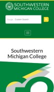 How swmich.edu looks like on a mobile device such as an iPhone.
