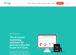 How swoogo.com looks like on a tablet such as an iPad.