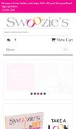 How swoozies.com looks like on a mobile device such as an iPhone.