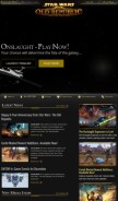 How swtor.com looks like on a mobile device such as an iPhone.