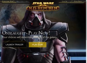 How swtor.com looks like on a tablet such as an iPad.