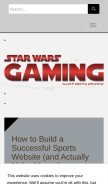 How swtorstrategies.com looks like on a mobile device such as an iPhone.