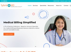 How sybridmd.com looks like on a tablet such as an iPad.