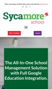 How sycamoreschool.com looks like on a mobile device such as an iPhone.