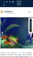 How symbiosisonlinepublishing.com looks like on a mobile device such as an iPhone.