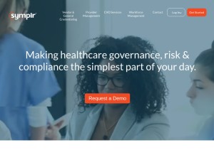 How symplr.com looks like on a tablet such as an iPad.