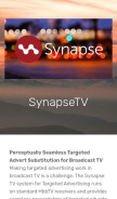 How synapsetv.com looks like on a mobile device such as an iPhone.