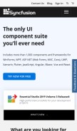 How syncfusion.com looks like on a mobile device such as an iPhone.