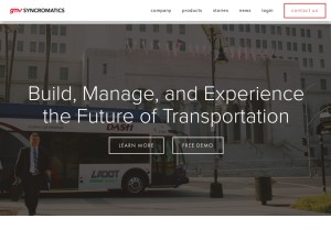 How syncromatics.com looks like on a tablet such as an iPad.