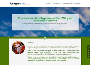 How synergies-psy.com looks like on a tablet such as an iPad.