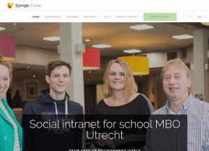 How synigopulse.com looks like on a tablet such as an iPad.