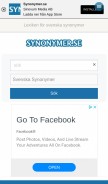 How synonymer.se looks like on a mobile device such as an iPhone.