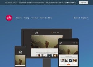 How synthasite.com looks like on a tablet such as an iPad.