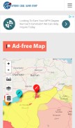 How syriancivilwarmap.com looks like on a mobile device such as an iPhone.
