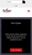 How syringanetworks.net looks like on a mobile device such as an iPhone.