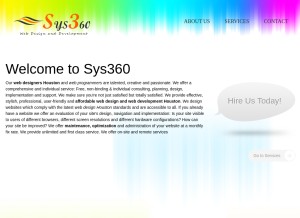 How sys360.net looks like on a tablet such as an iPad.