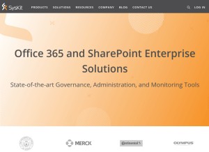 How syskit.com looks like on a tablet such as an iPad.