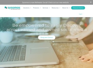 How sysomos.com looks like on a tablet such as an iPad.