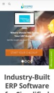 How syspro.com looks like on a mobile device such as an iPhone.