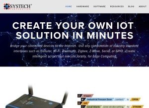 How systech.com looks like on a tablet such as an iPad.