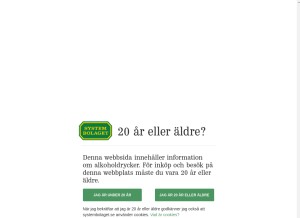 How systembolaget.se looks like on a tablet such as an iPad.