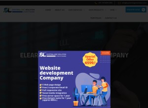 How systemlogicsolution.com looks like on a tablet such as an iPad.