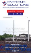How systemssolutions.us looks like on a mobile device such as an iPhone.