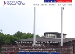 How systemssolutions.us looks like on a tablet such as an iPad.