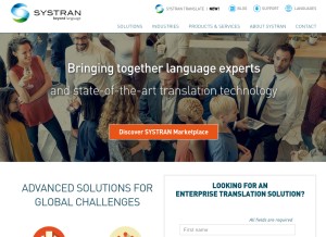 How systransoft.com looks like on a tablet such as an iPad.