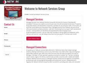 How t-3.net looks like on a tablet such as an iPad.