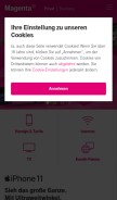 How t-mobile.at looks like on a mobile device such as an iPhone.