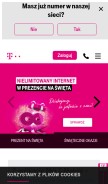 How t-mobile.pl looks like on a mobile device such as an iPhone.
