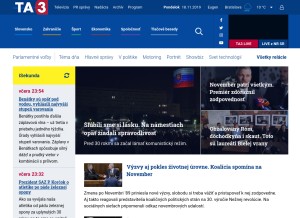 How ta3.com looks like on a tablet such as an iPad.