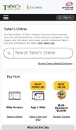 How tabers.com looks like on a mobile device such as an iPhone.