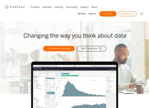 How tableau.com looks like on a tablet such as an iPad.