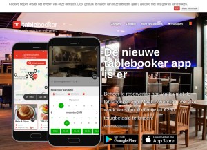 How tablebooker.be looks like on a tablet such as an iPad.