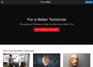 How tabletwise.com looks like on a tablet such as an iPad.
