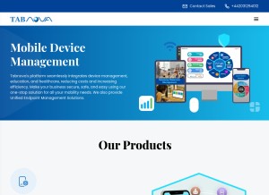 How tabnova.com looks like on a tablet such as an iPad.