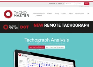 How tachoservices.com looks like on a tablet such as an iPad.