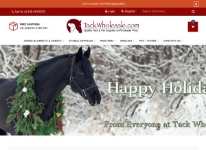 How tackwholesale.com looks like on a tablet such as an iPad.